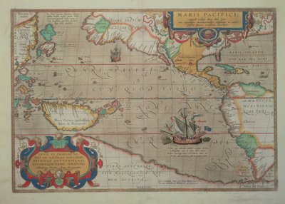 Map of the Pacific, China and America, 1589 by Abraham Ortelius
